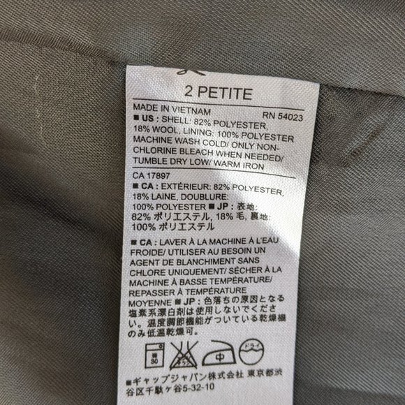 Tweed Black White Herringbone Wool Lined Blazer Jacket 2P 2 Petite XS Small - Picture 15 of 15